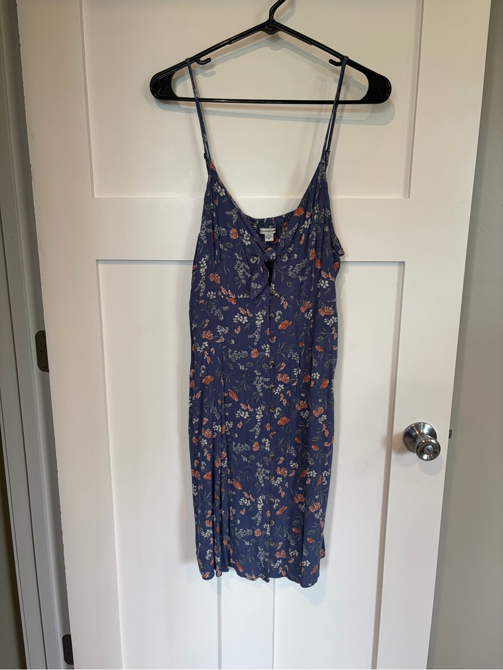 American Eagle Outfitters Navy Blue Floral Mini Slip Dress